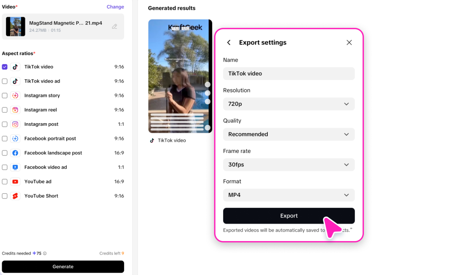 Matalinong pag-crop sa Pippit