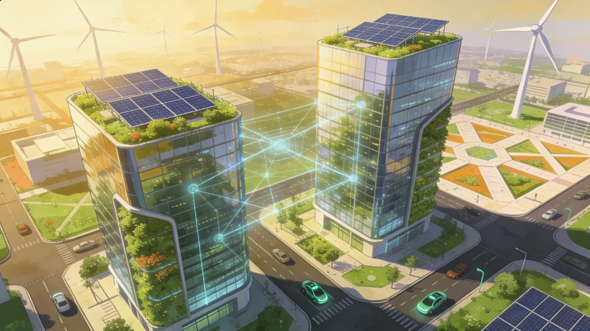 스마트 시티 일러스트레이션 이미지