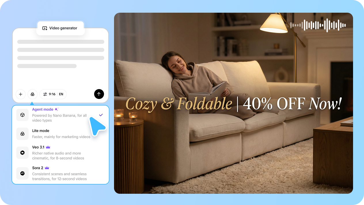 Create compelling marketing videos in a snap