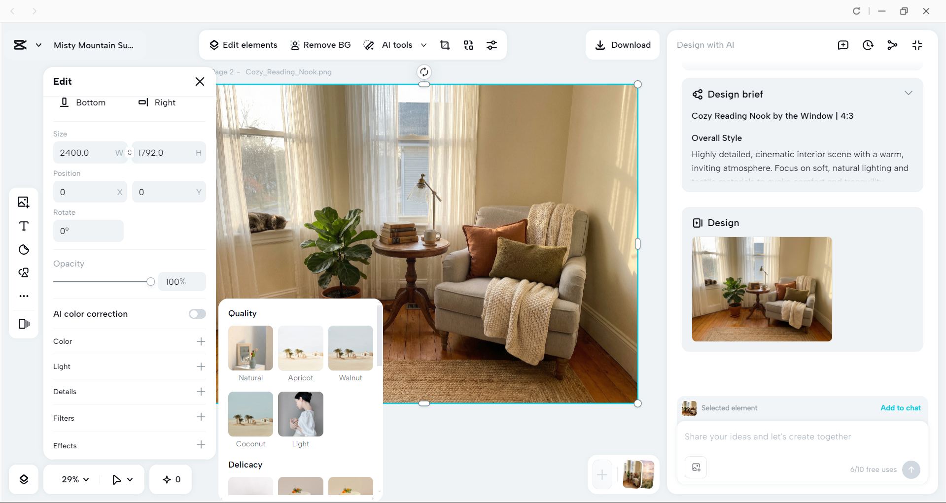 Interface of the CapCut desktop video editor - an efficient tool to edit images on PC