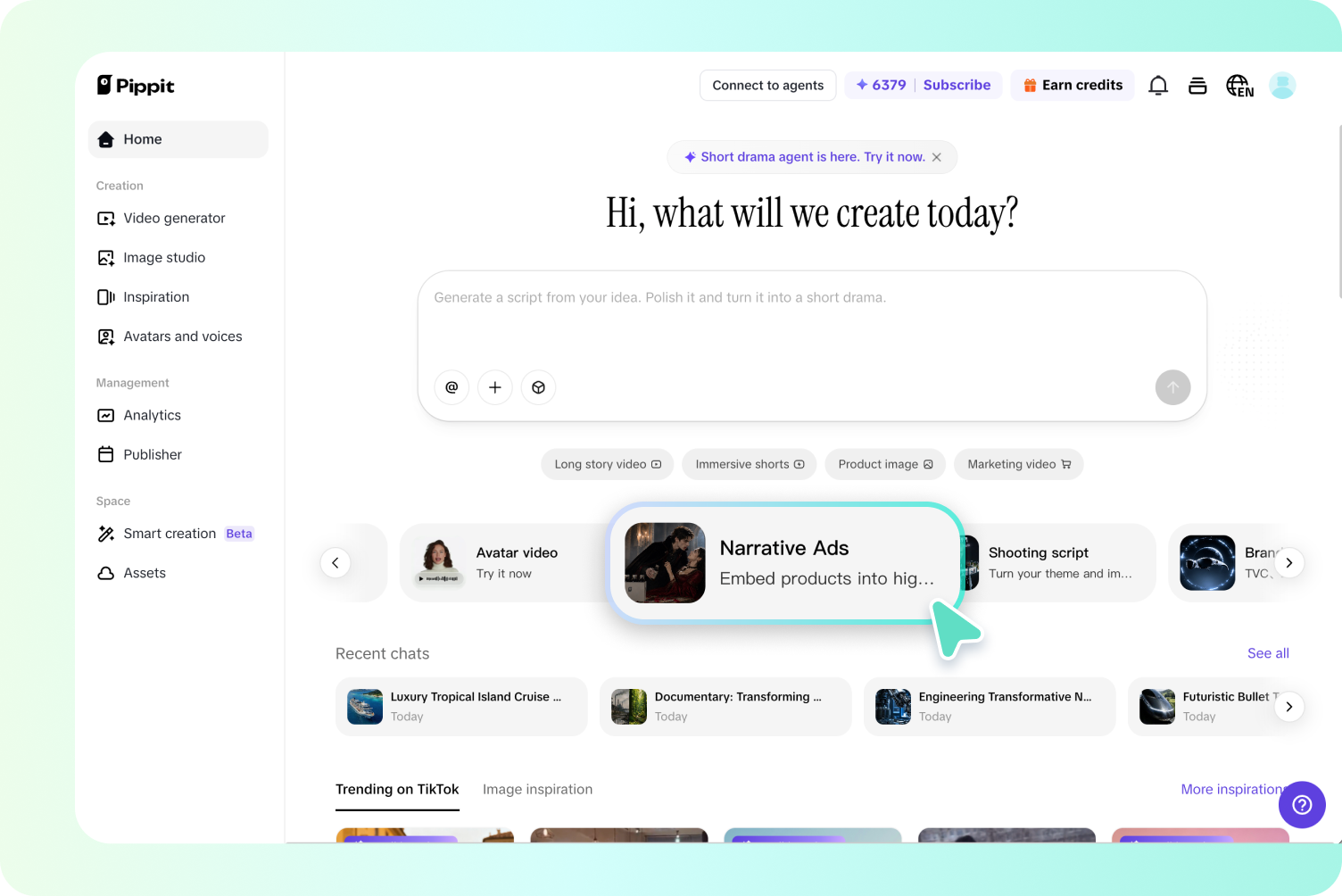 Step 1: Access the Narrative Ads tool