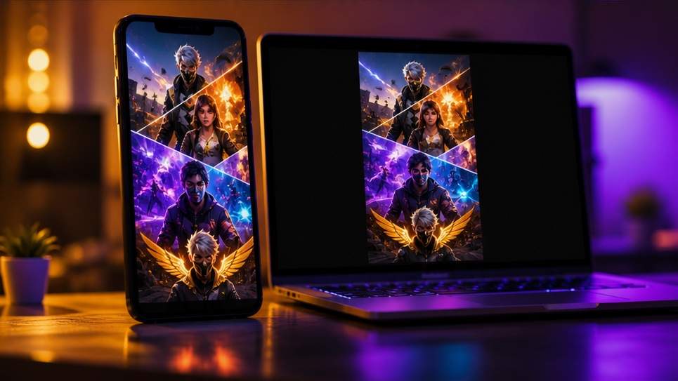 Free Fire gaming edit template workflow visual