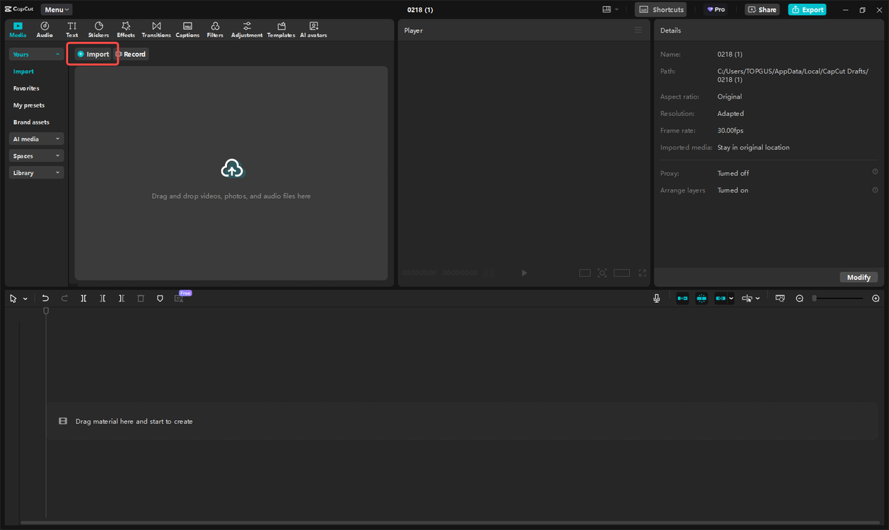 Medya dosyalarını içe aktarın