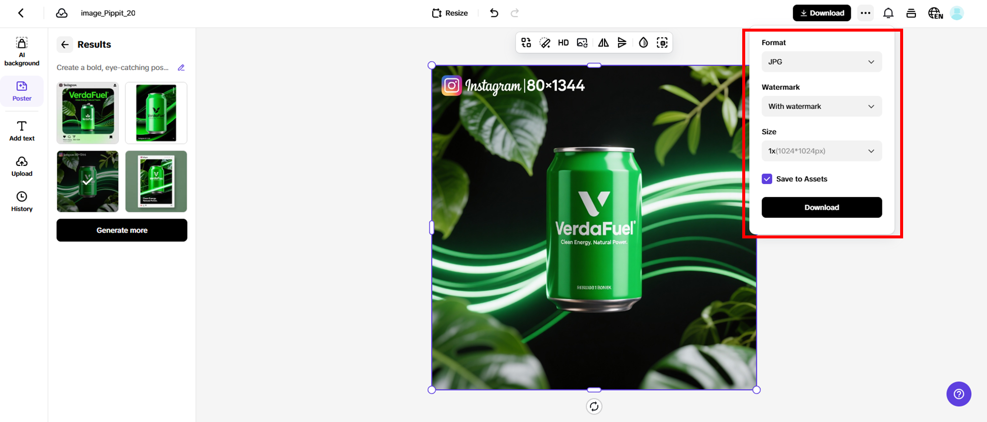 Finalize and export your draft