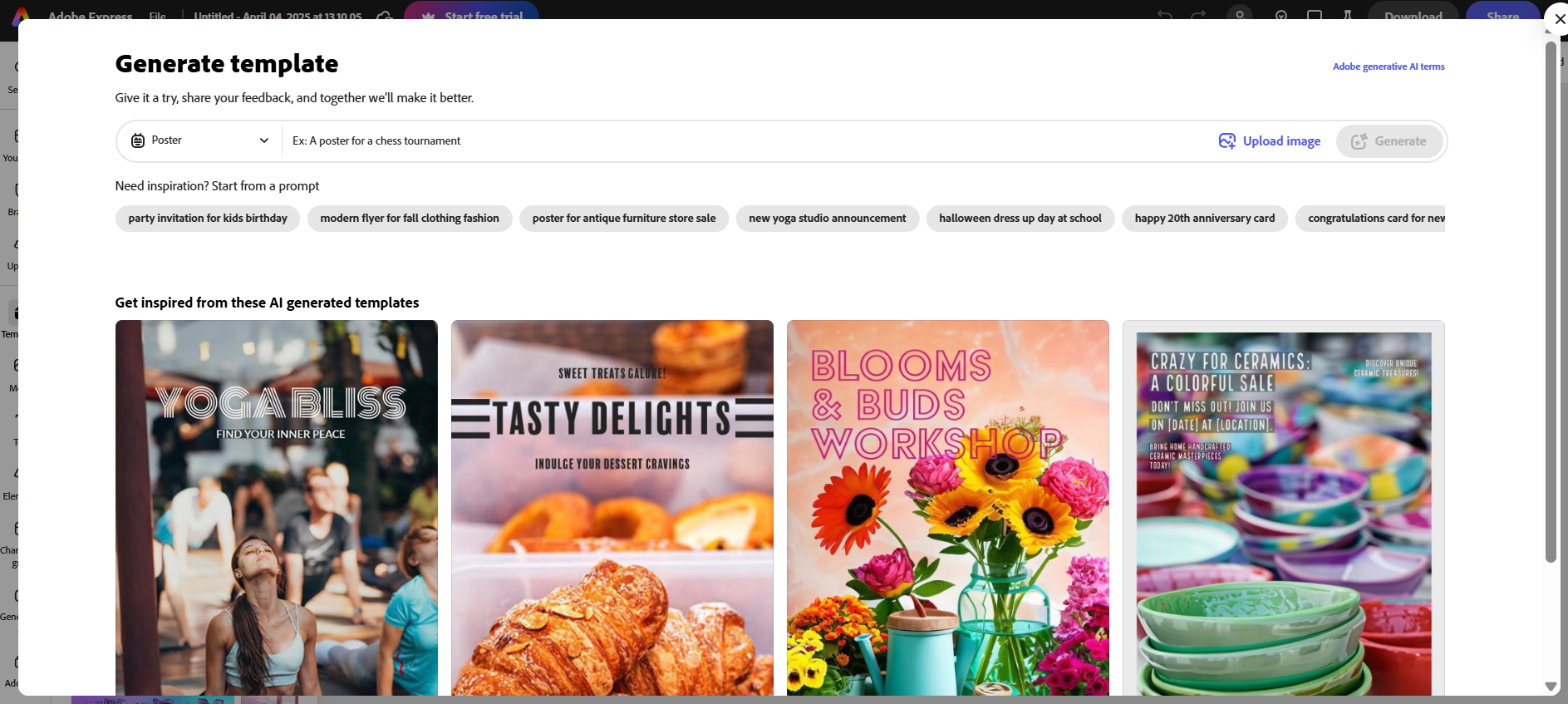 Adone Express interface