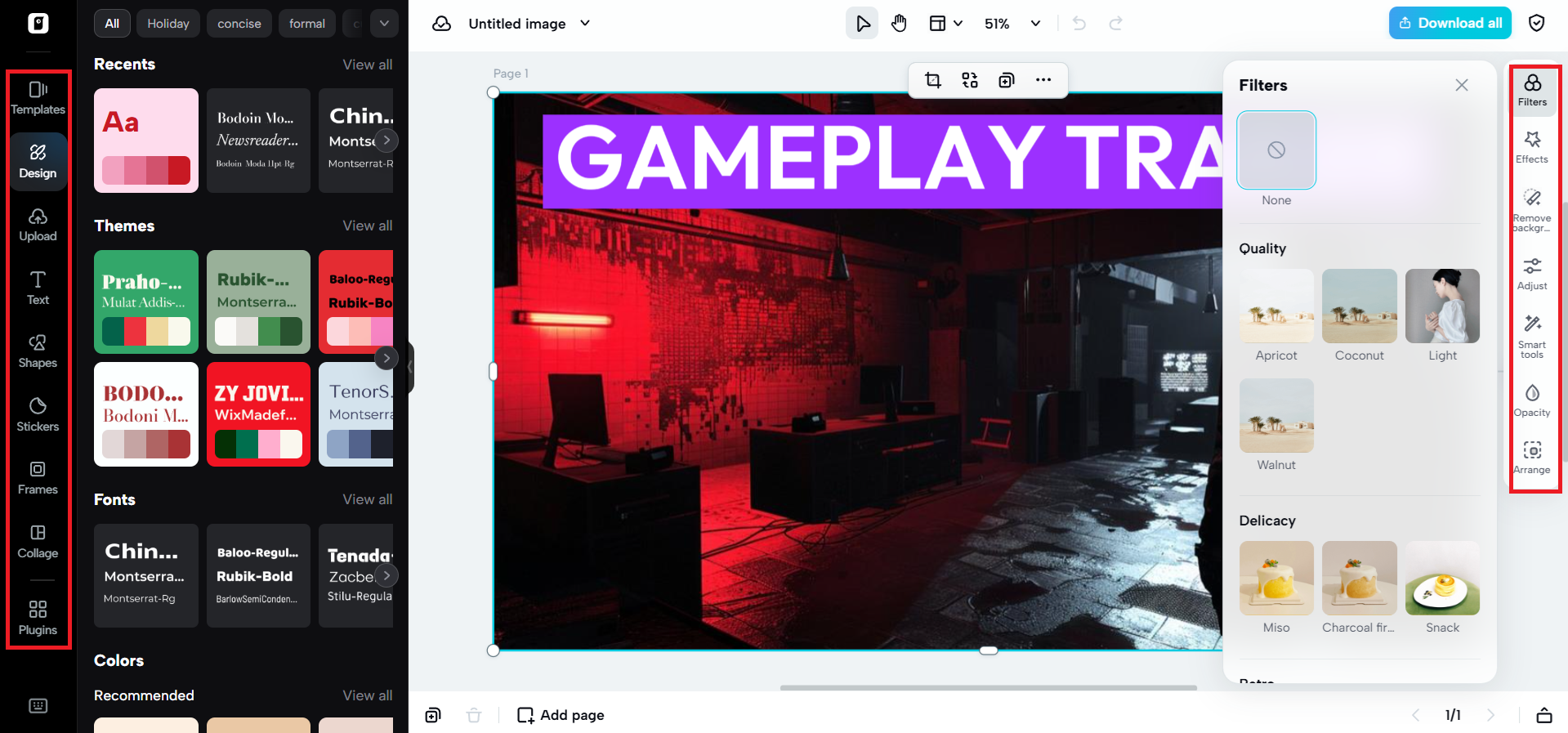 Enhance with AI editing tools