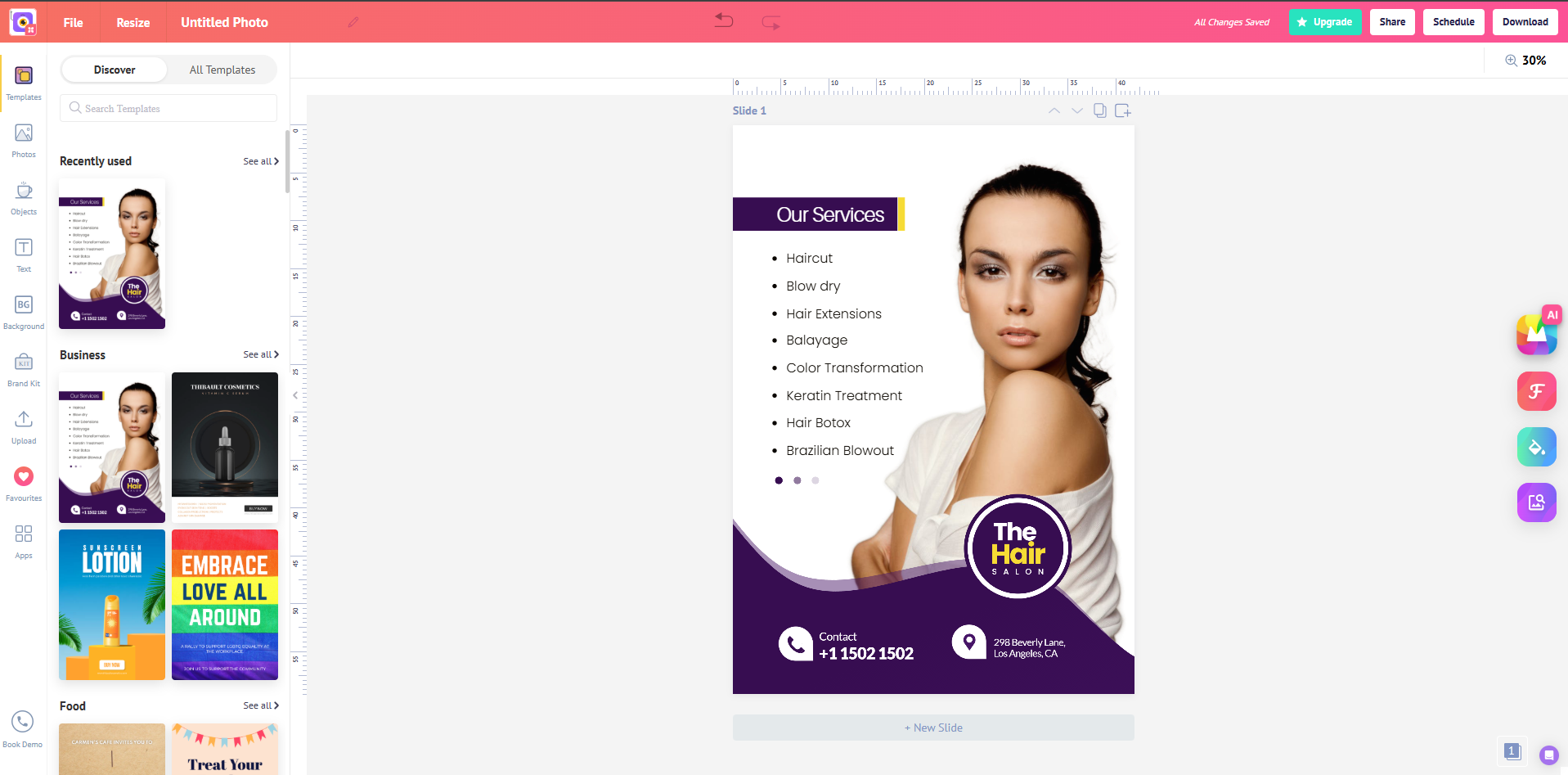 Interface of Picmaker - another poster design software