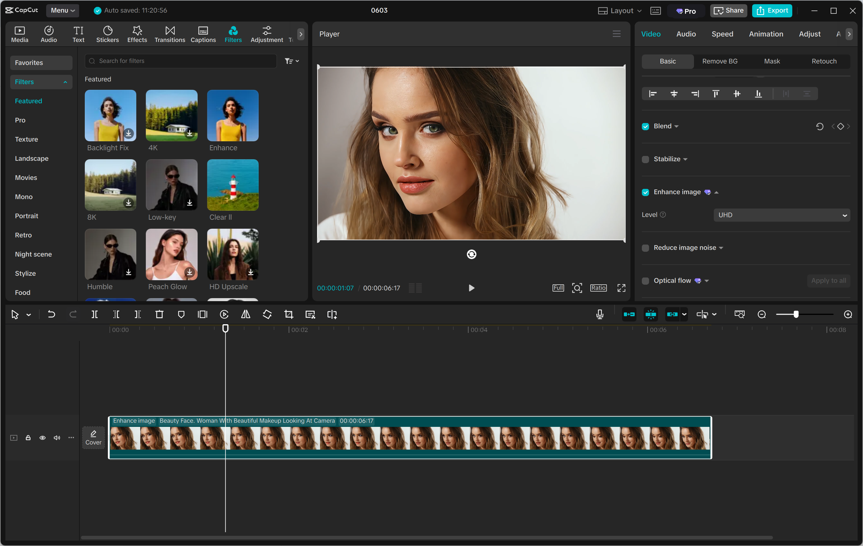 Interface do editor de vídeo para desktop CapCut - uma ferramenta útil para editar imagens como um profissional