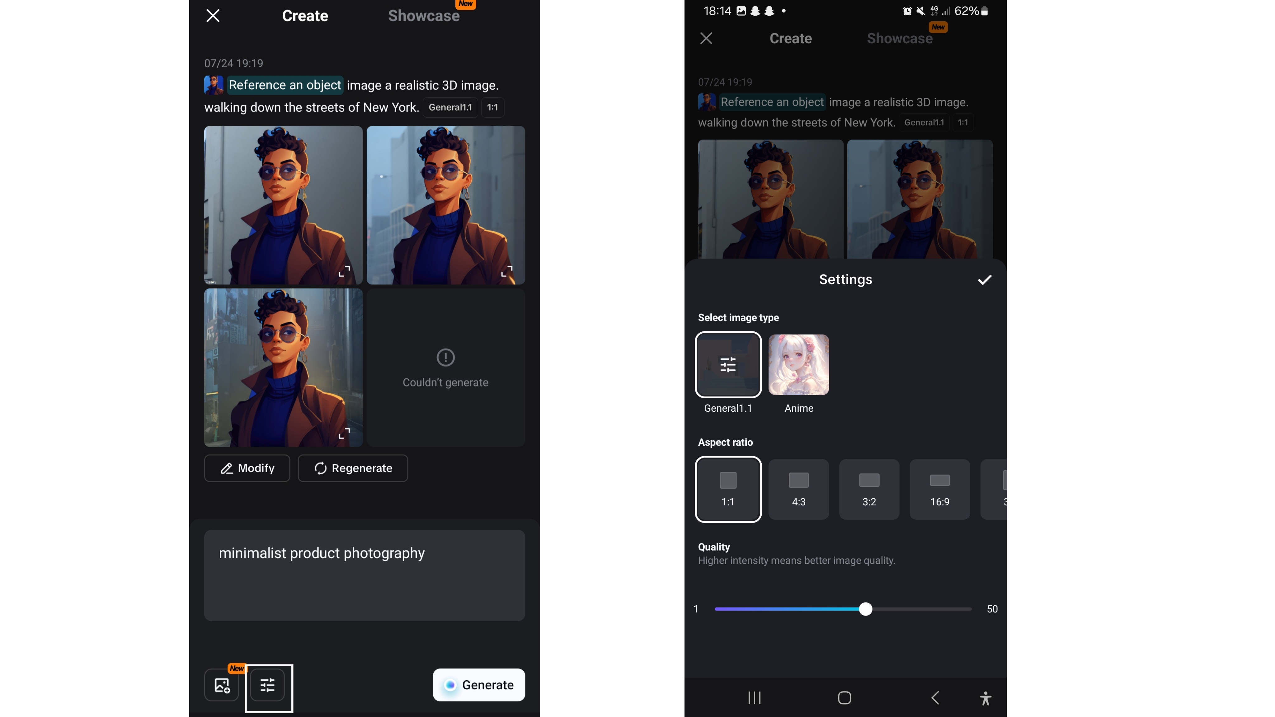 CapCut Ap — Testo in immagine — Impostazioni immagine personalizzabili