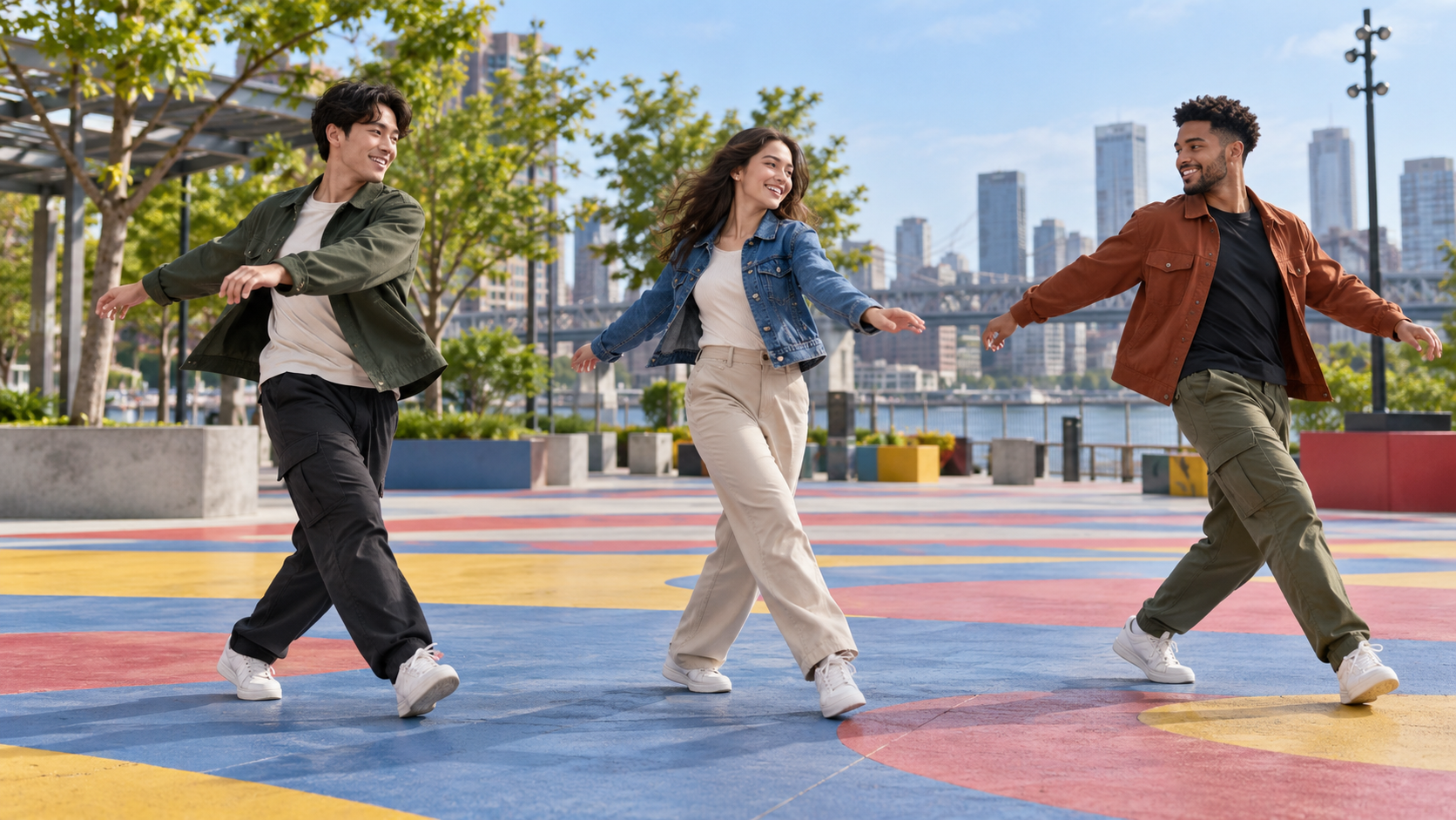 Mi Chico dance video: Rooftop Trio at Sunset