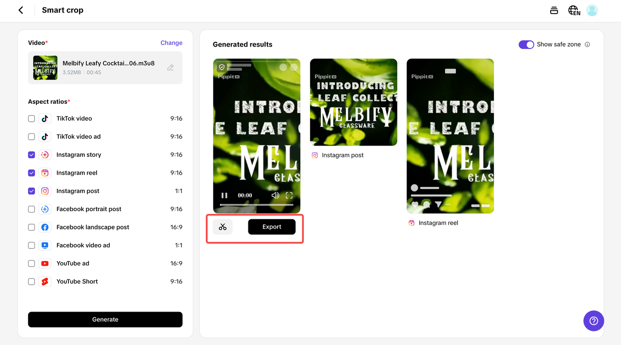 Export your video