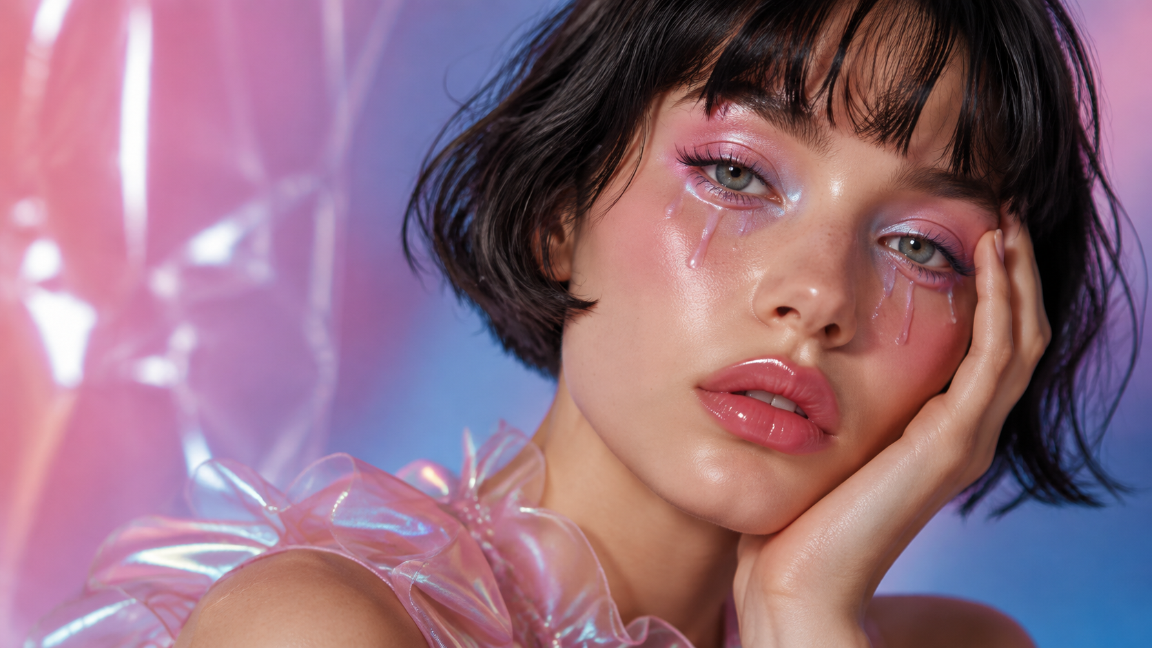 Cry Baby Makeup Ai Effect hero image created for Dreamina