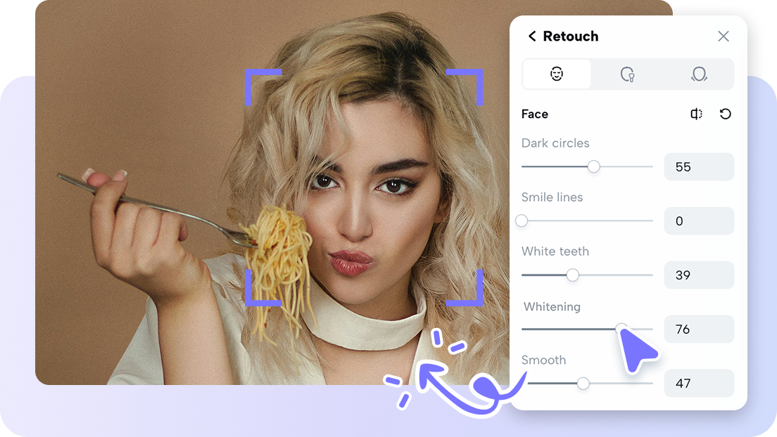 Smart AI retouch tools