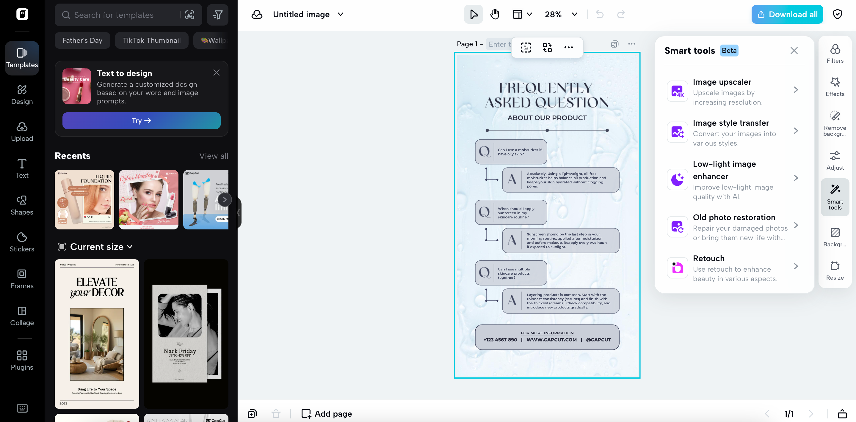 Advanced editing tools