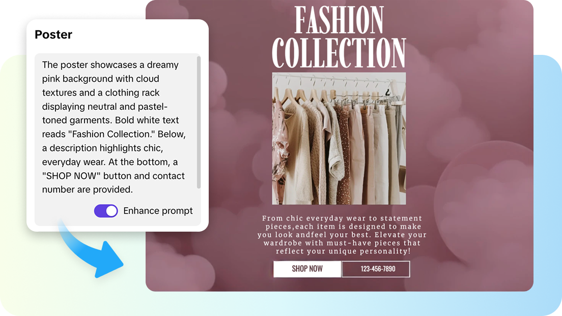 Förvandla idé till kupongaffisch