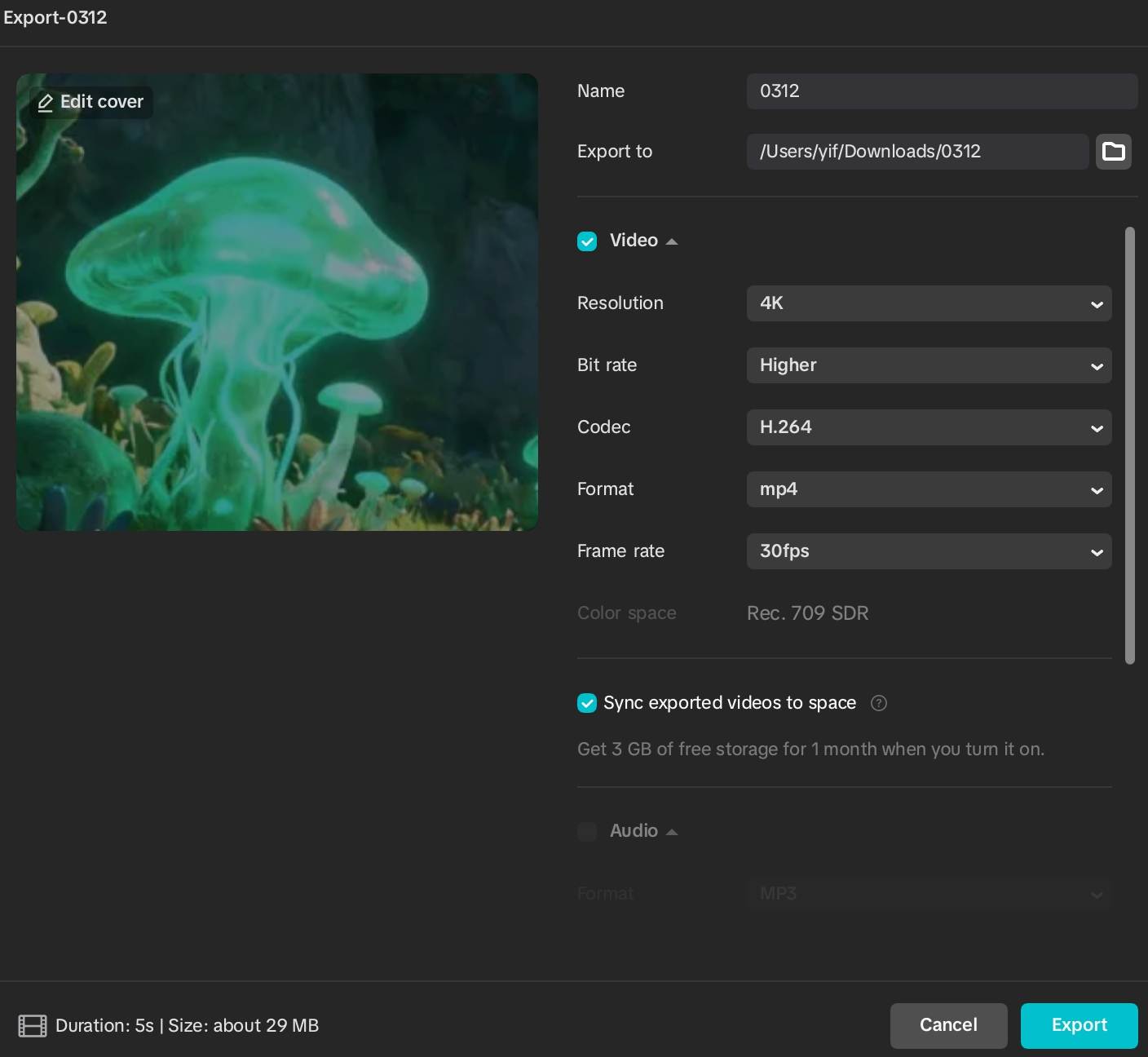 Edit and Export