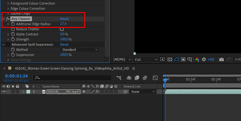 Key cleaner effect in After Effects