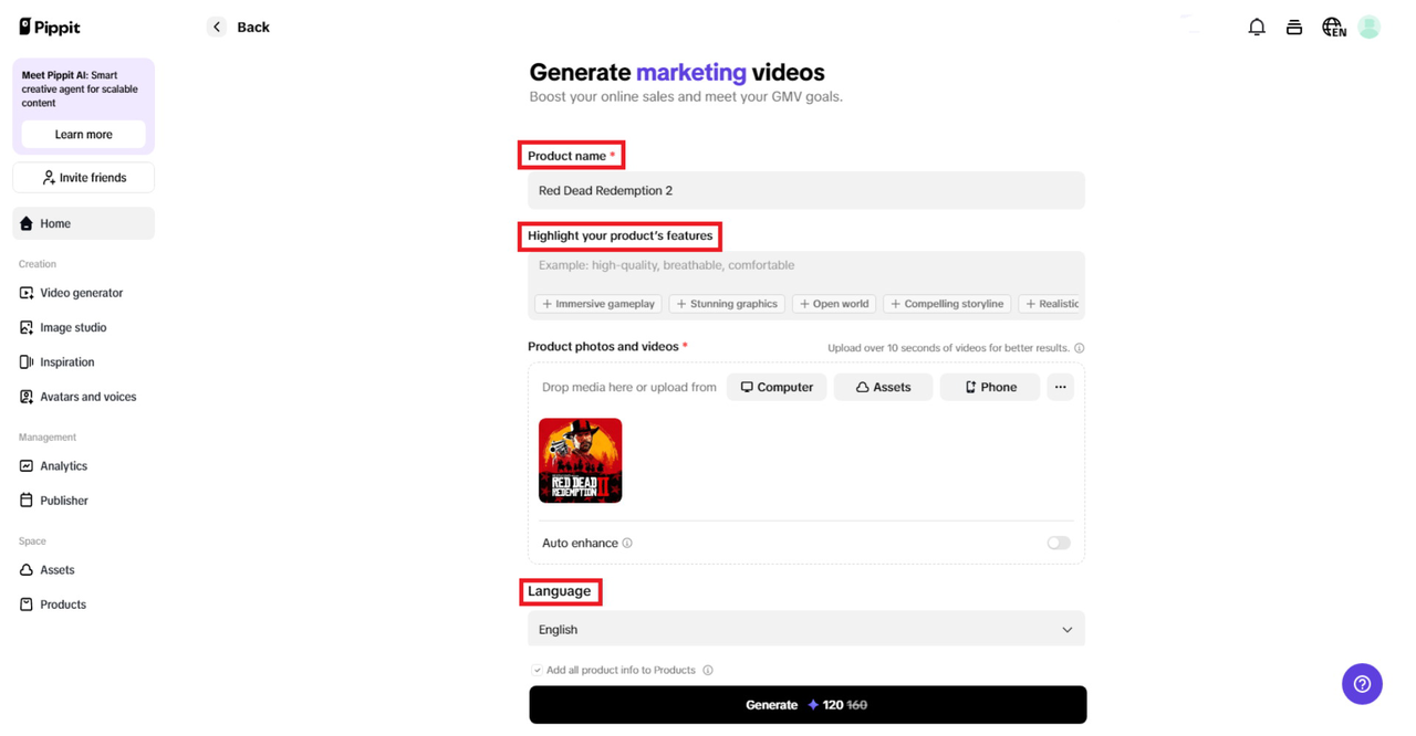 Provide your product name and highlight its features