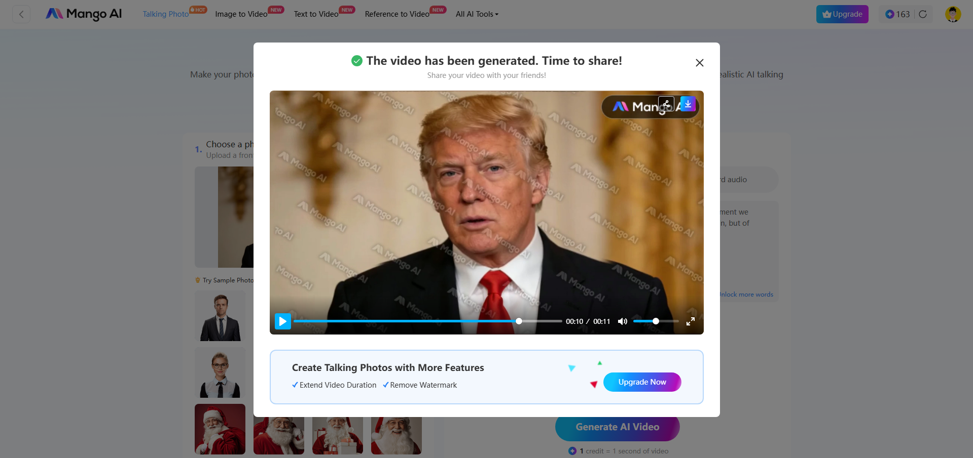 Mango AI interface