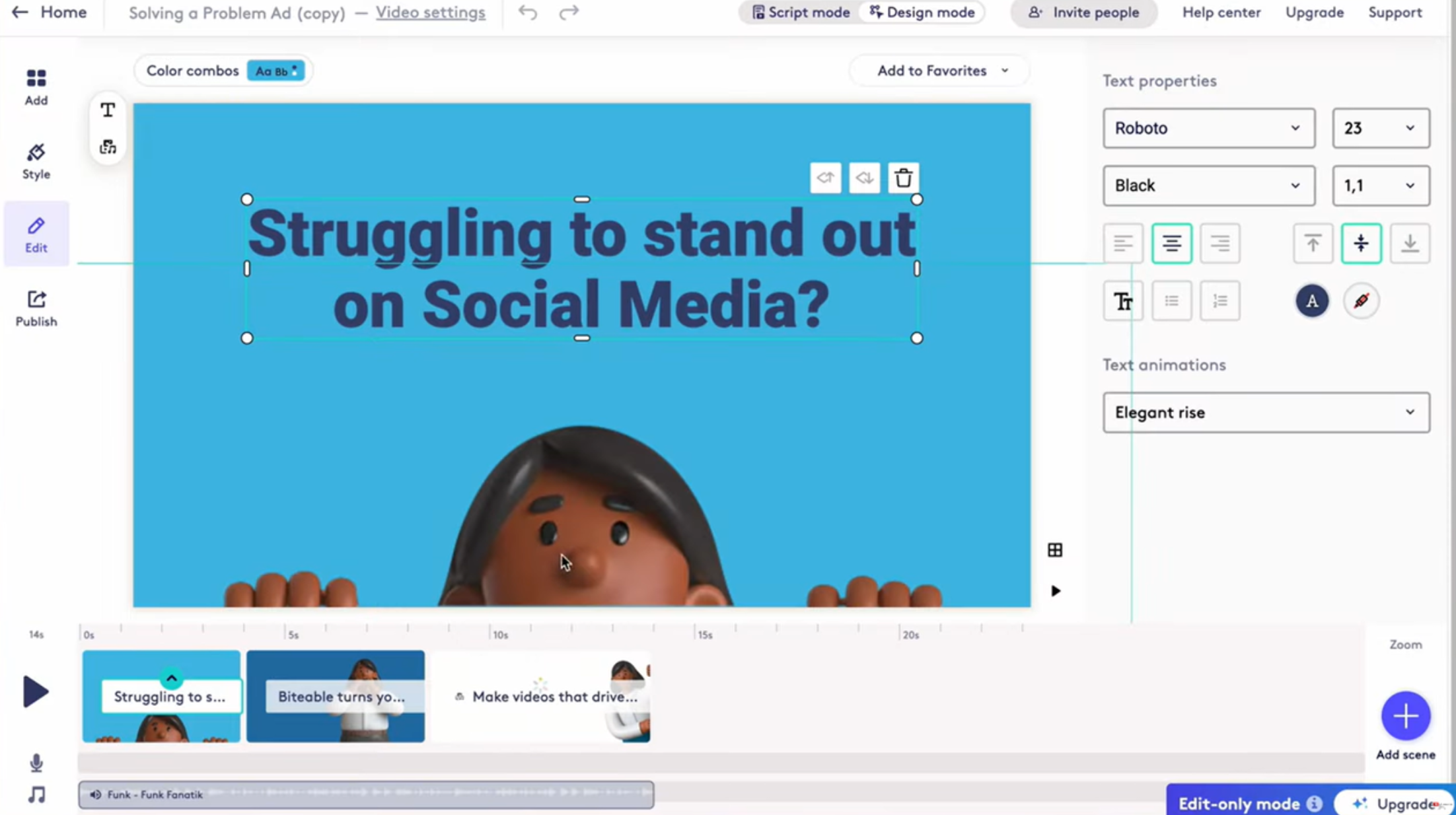 Cara mudah membuat animasi 3D online dengan Biteable