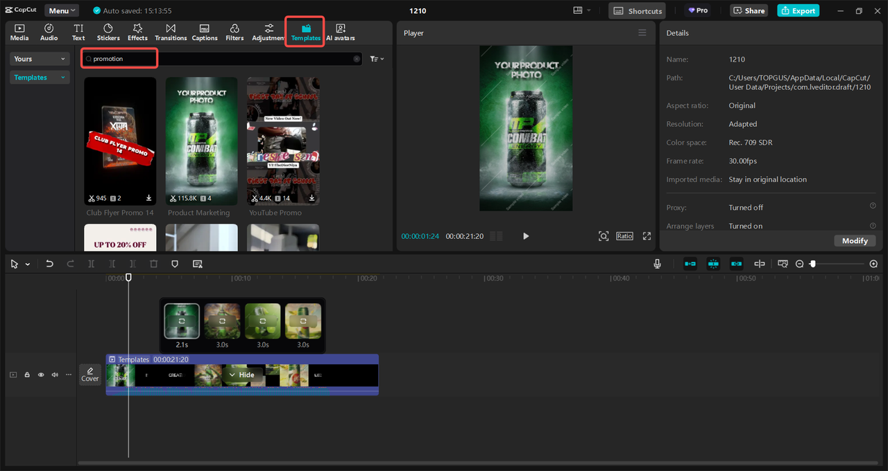Recherche de modèles de vidéos promotionnelles