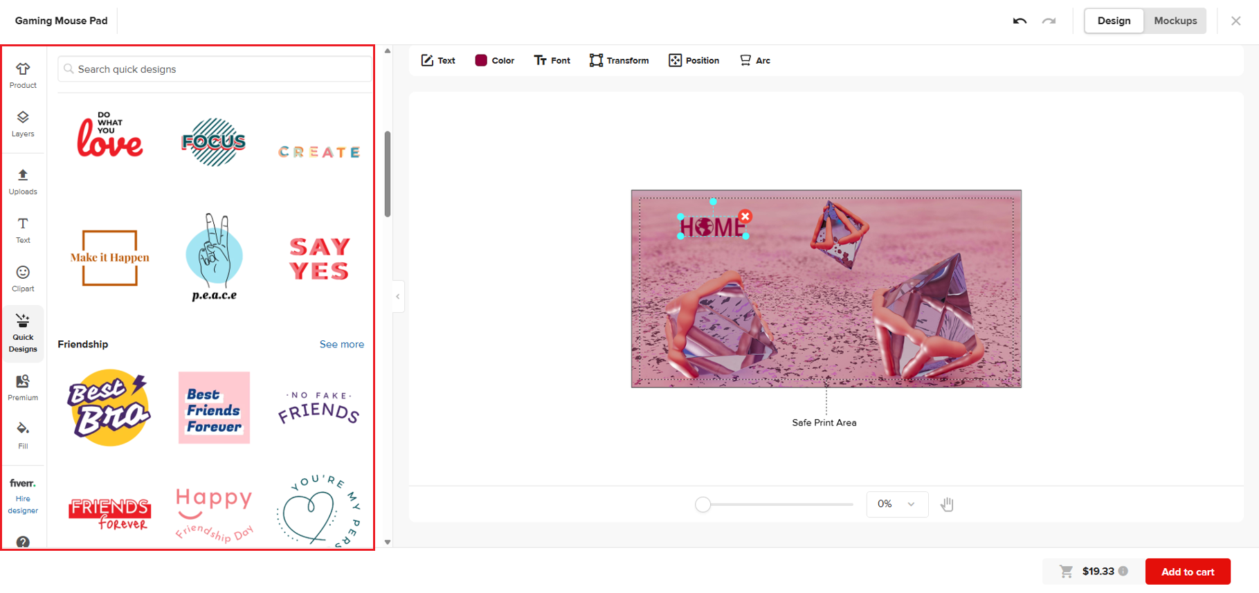Upload your design