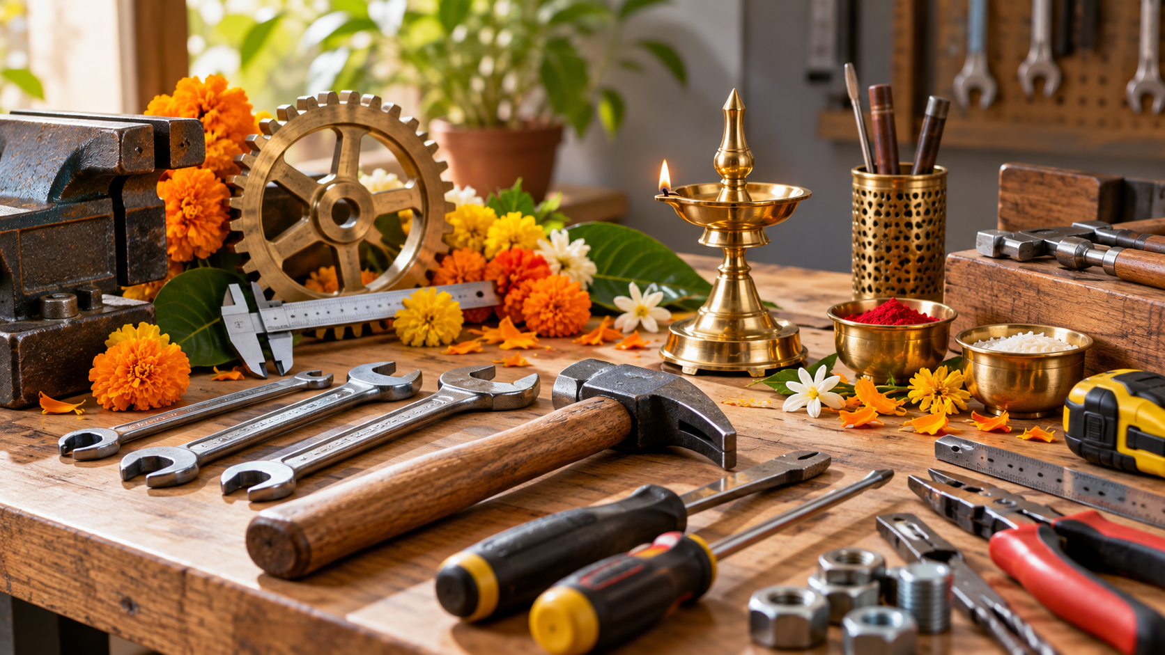 Imaginea Vishwakarma Puja AI solicită exemplul prompt 3