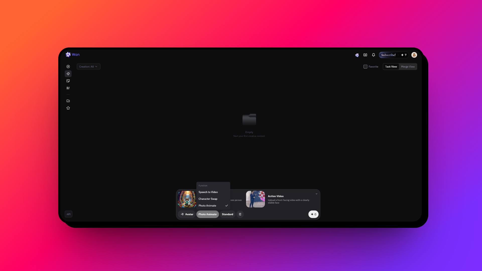 Välj ditt föredragna skapandeläge