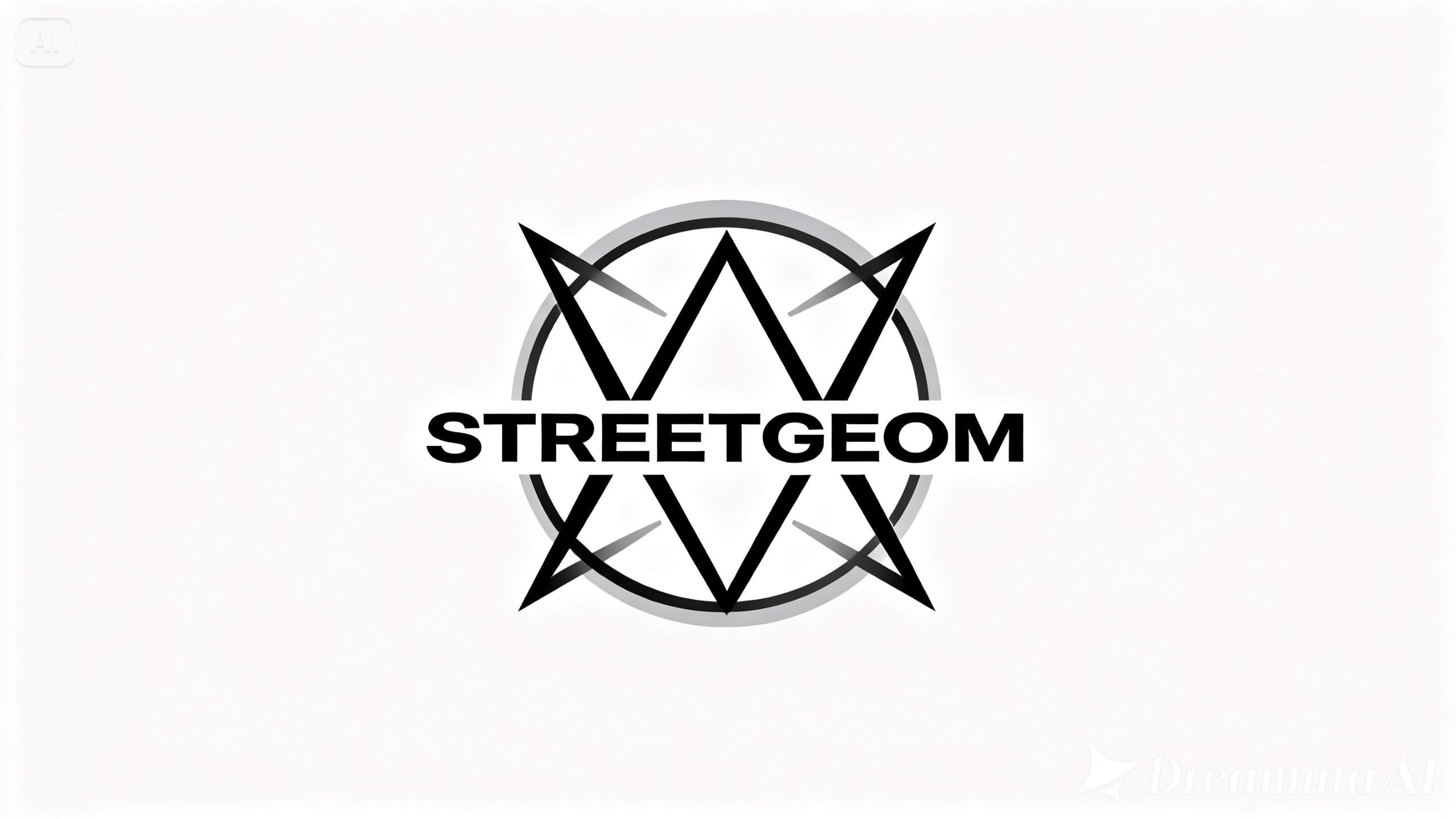 streetwear logo with geometric forms