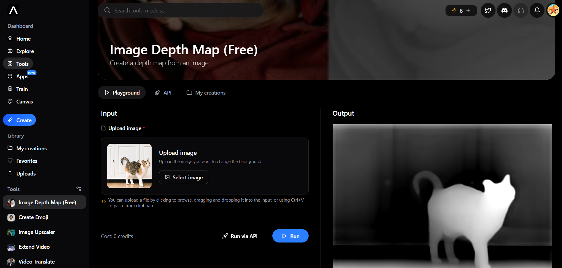 Artificial Studio interface