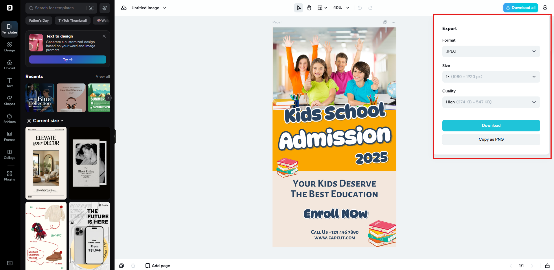 Download your Image ad