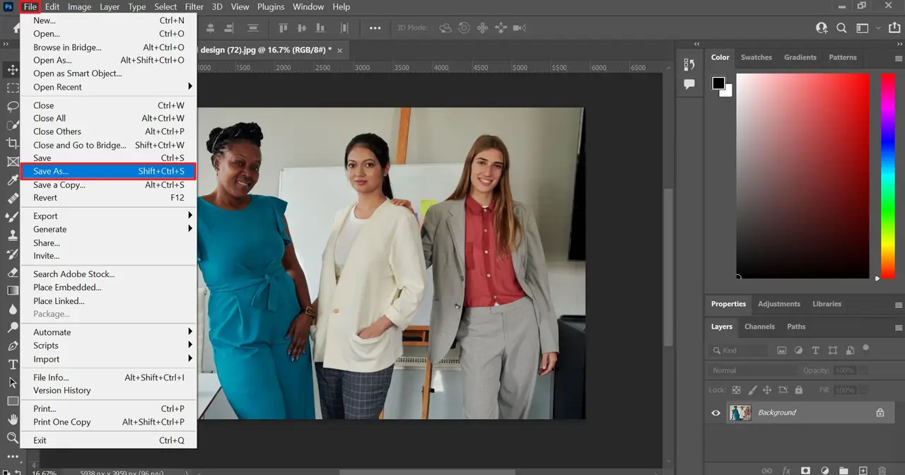 Save your flipped image