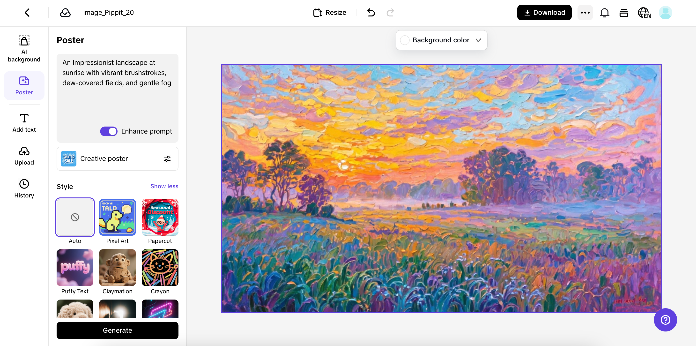 Auto-generate high-quality product art