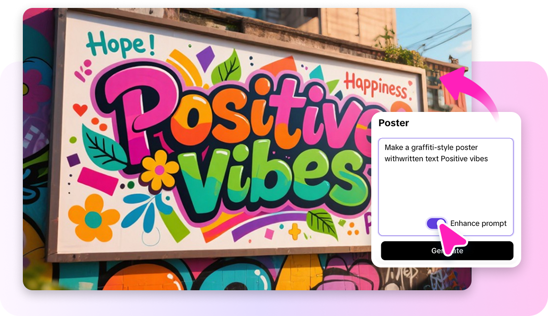 Prompts enhancement for better visuals
