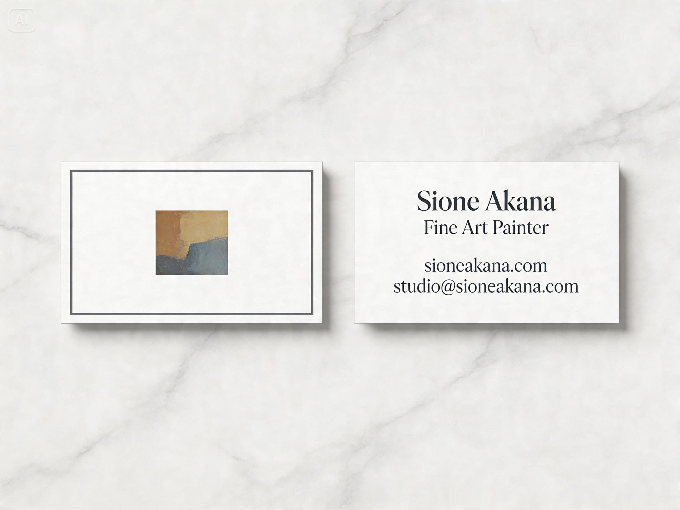 Carte minimaliste de style galerie