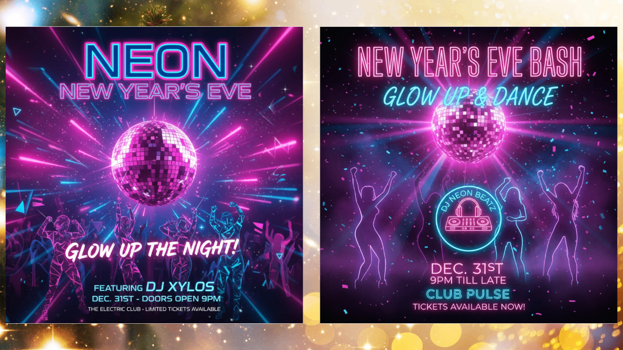 New year's eve party flyer