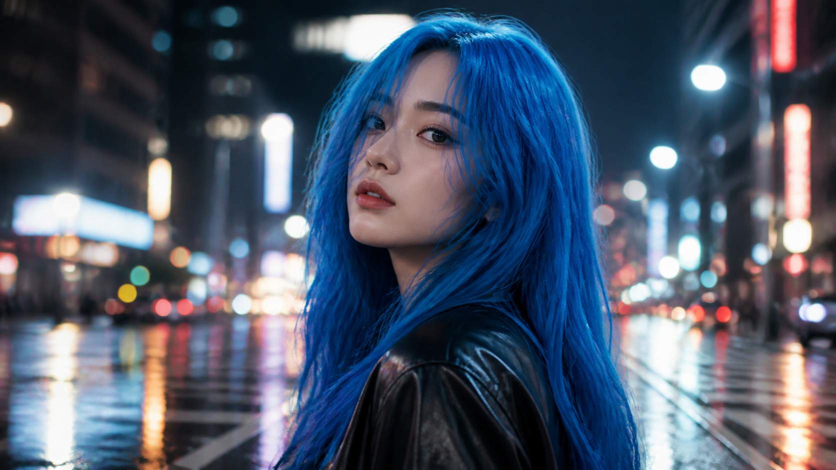 Blauer Haareffekt Schritt 3