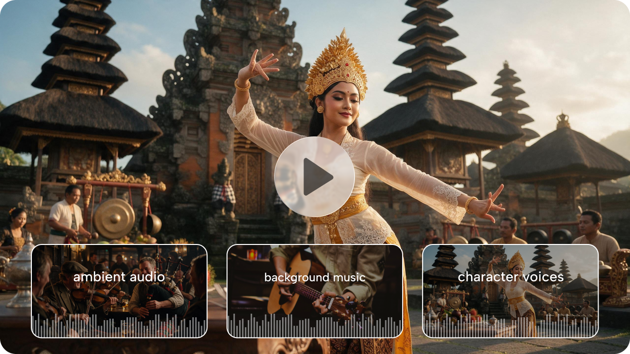 Crea audio indonesiano di lunga durata con musica ed effetti sonori