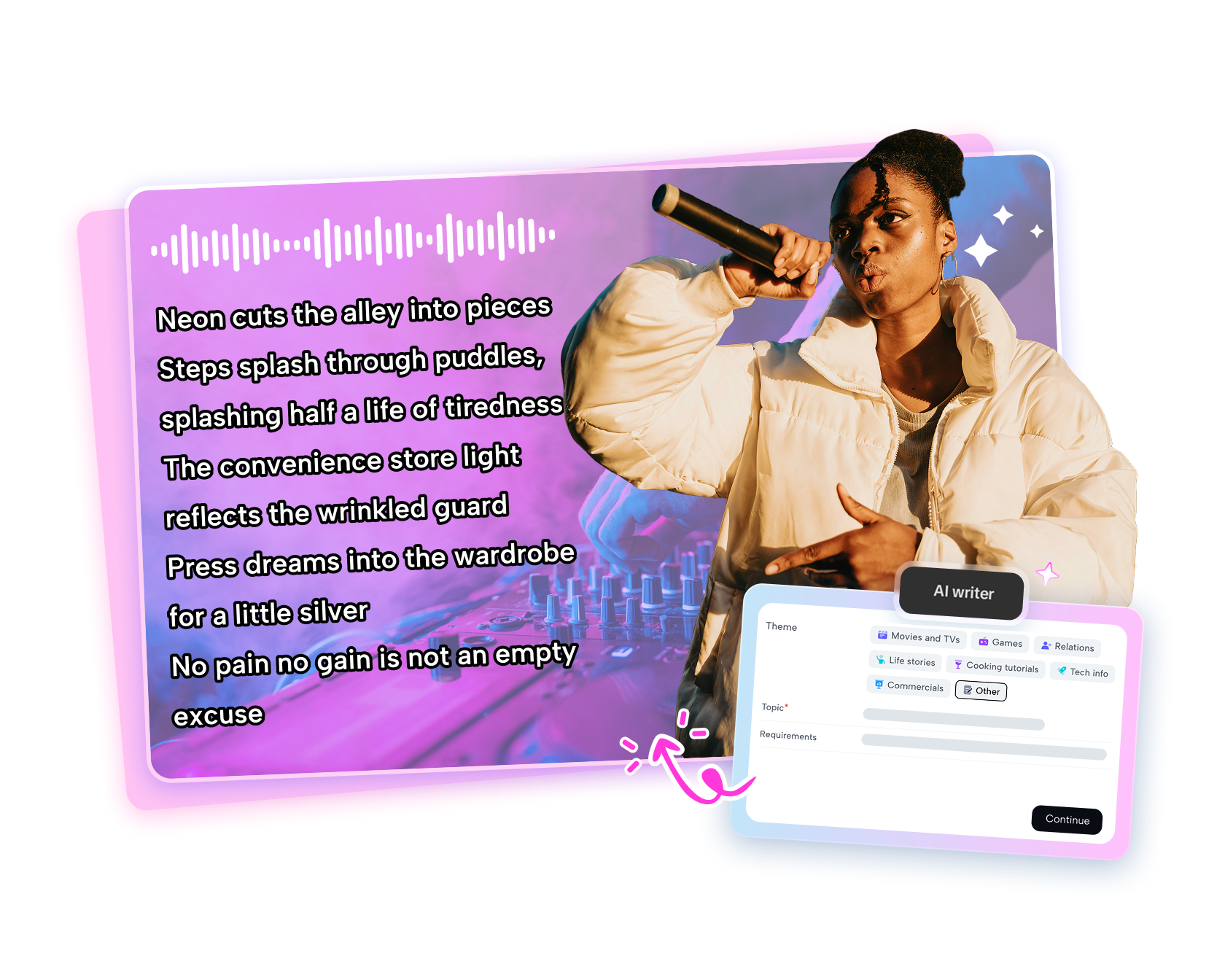 Generate rap lyrics instantly with CapCut's