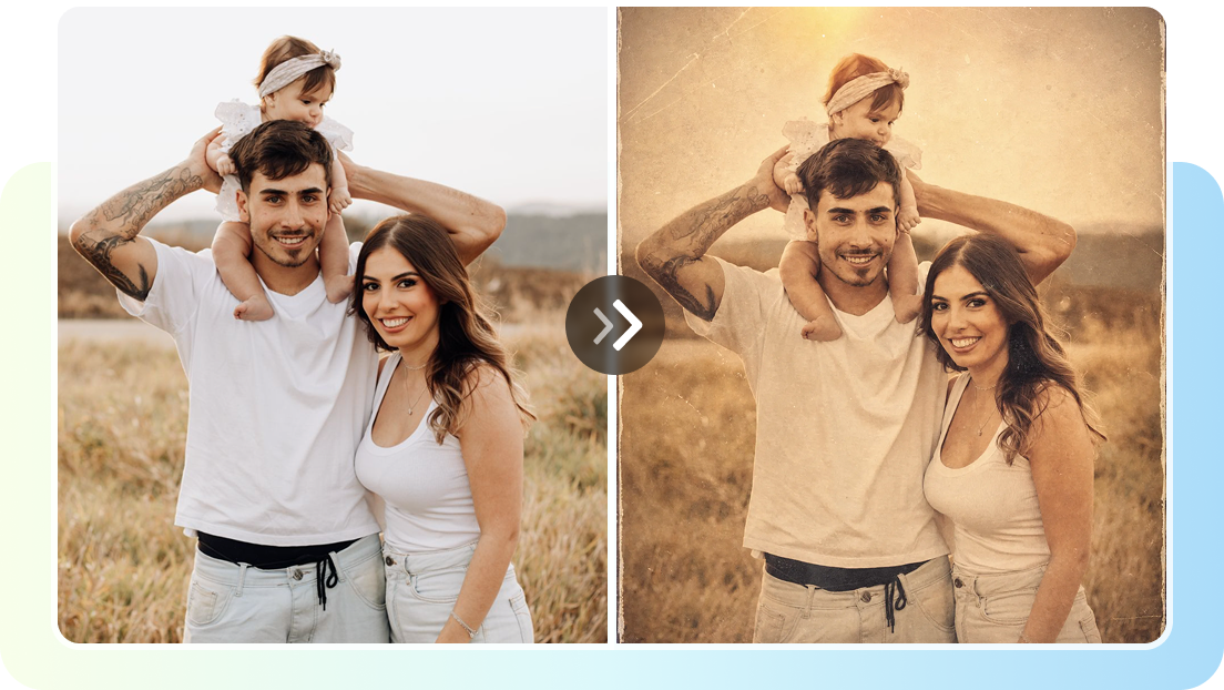 Add a natural vintage photo style