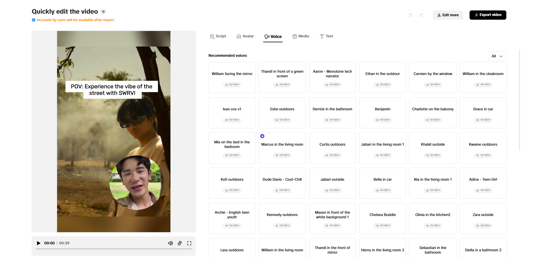 AI voiceover and narration