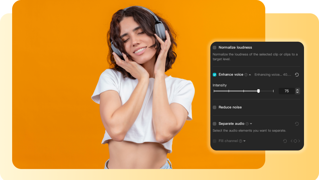 Enhance audio using AI-powered tools