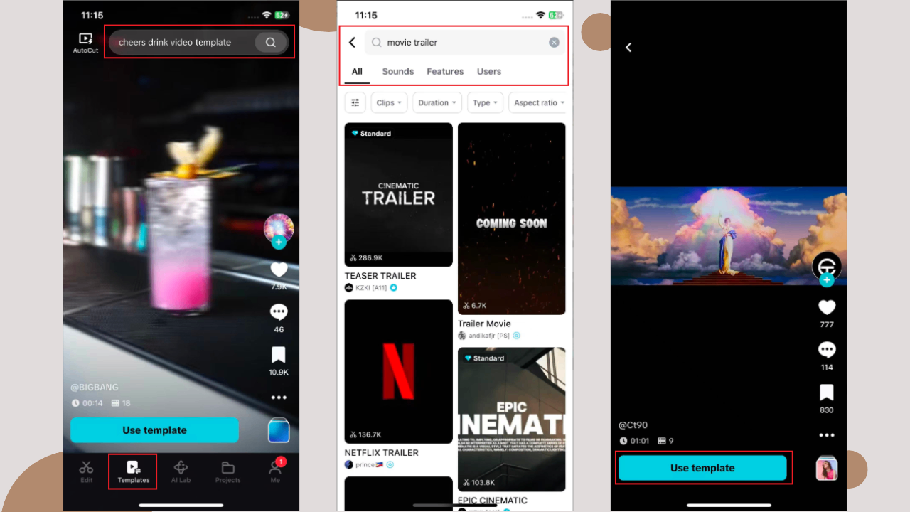 Find a cinematic trailer template