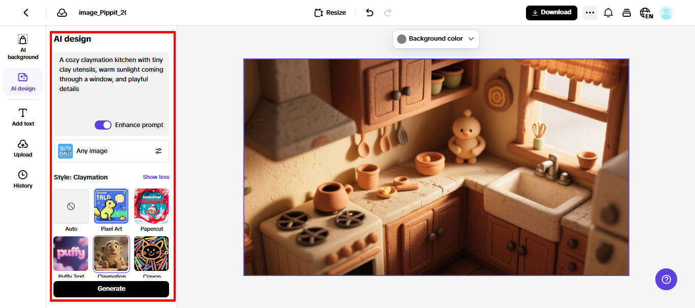 Crea un'opera d'arte in claymation