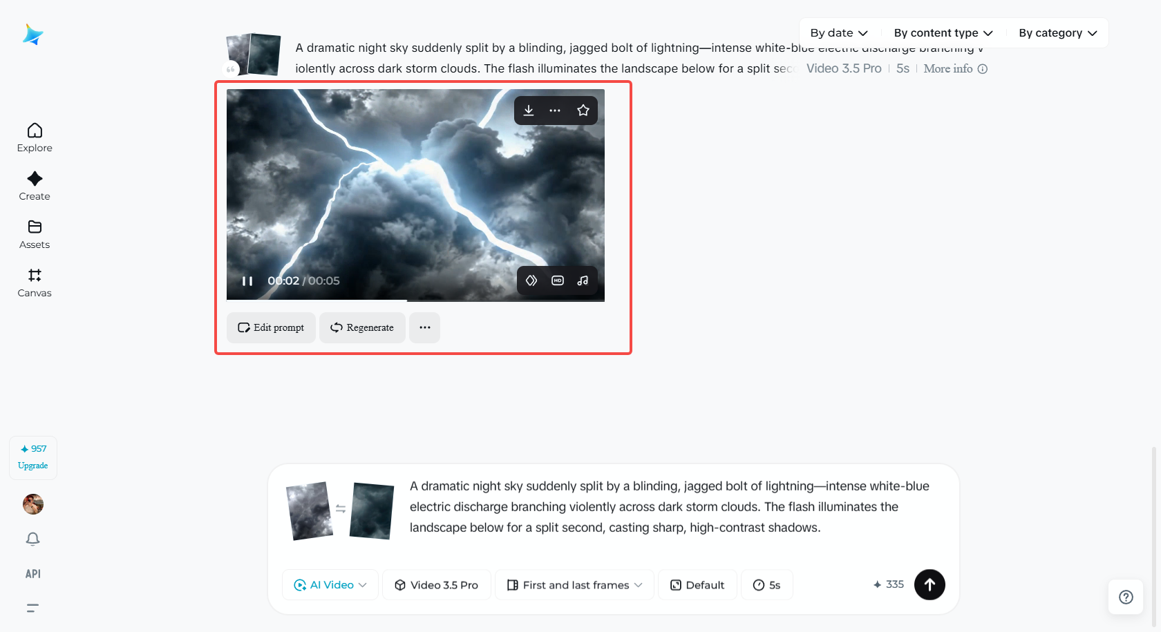 Generate and enhance your video