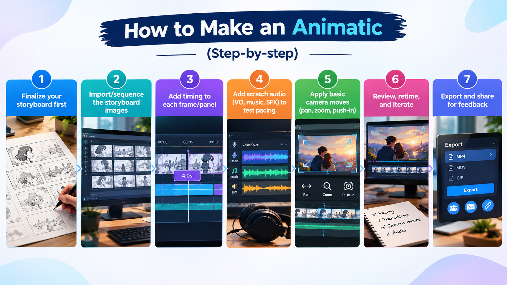 Steps to make animatics