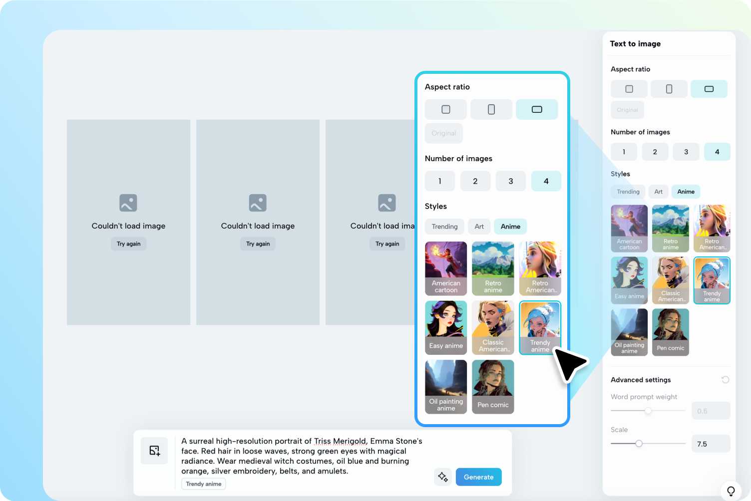 Writing a detailed prompt for creating anime in CapCut's AI anime generator