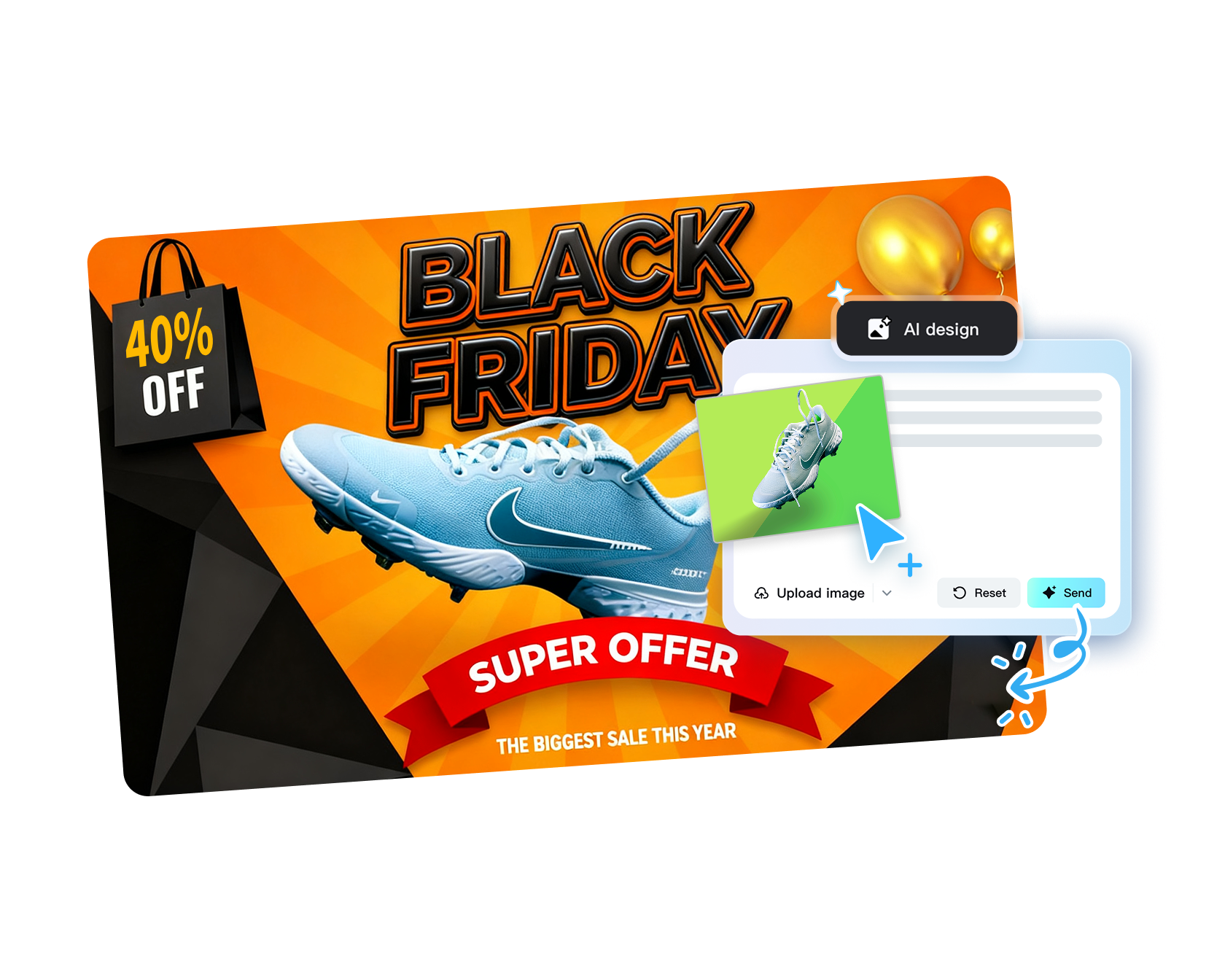 CapCut's Black Friday banner design tools