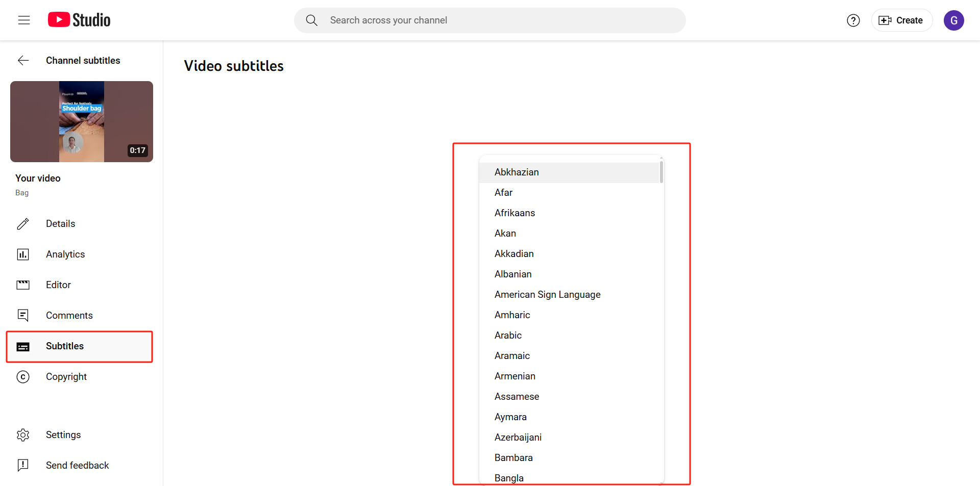 YouTube Auto Translate interface