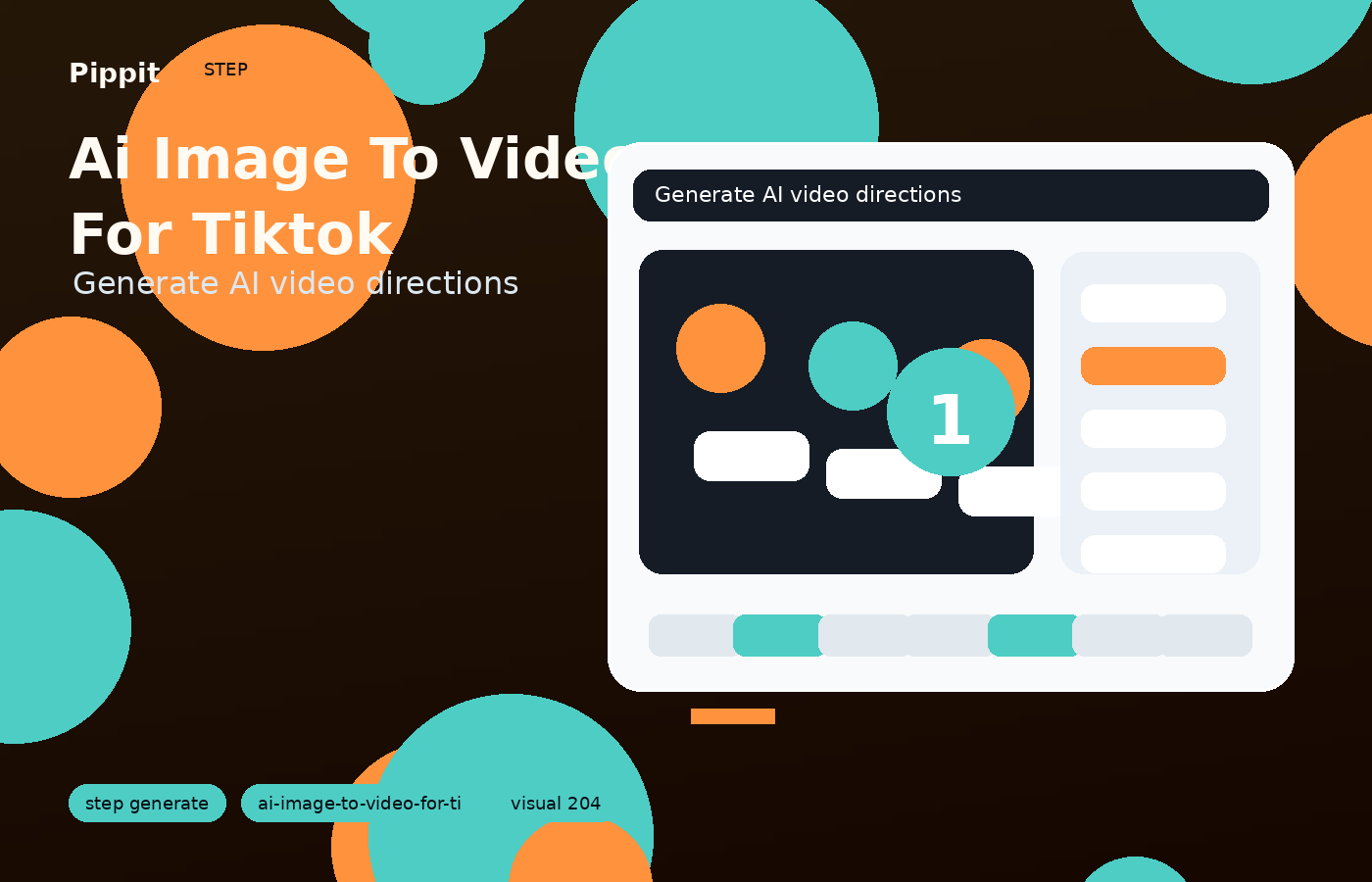 ai image to video for tiktok generation workflow in Pippit